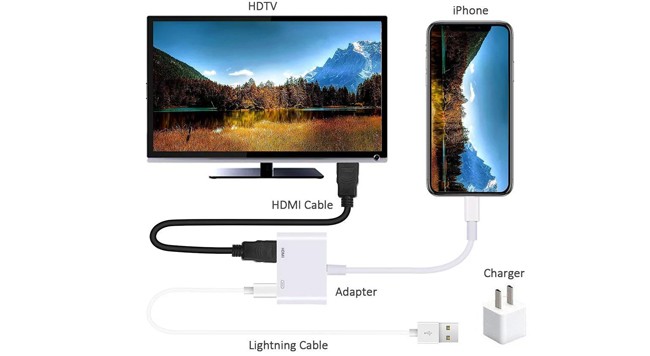 وصل کردن آیفون به تلویزیون با USB