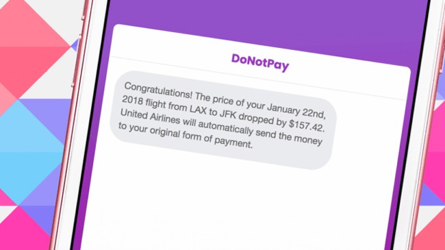 نتیجه پیگیری DoNotPay برای دریافت غرامت از ایرلاین