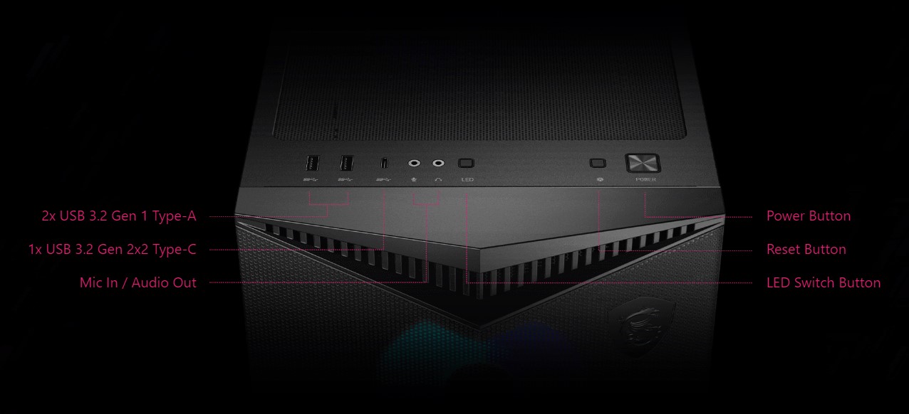 پنل جلویی کیس MSI MPG GUNGNIR 300R