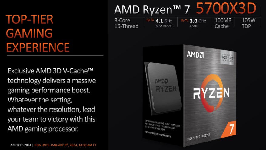 مشخصات و قیمت پردازنده Ryzen 7 5700X3D