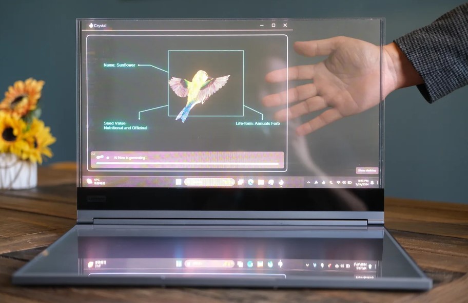 جزئیات بیشتر درباره مشخصات لپ تاپ ThinkBook Transparent Display