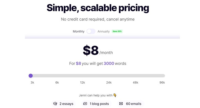 قیمت Jenni AI