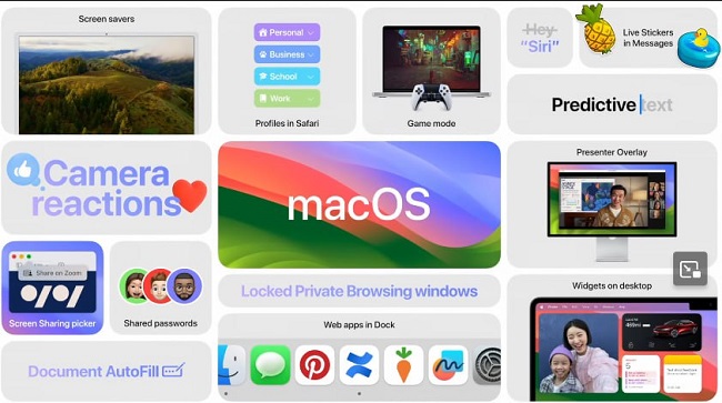 سیستم عامل مک او اس جدید به نام sonoma macOS 14
