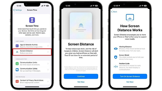 قابلیت جدید سیستم عامل iOS به نام Screen Distance