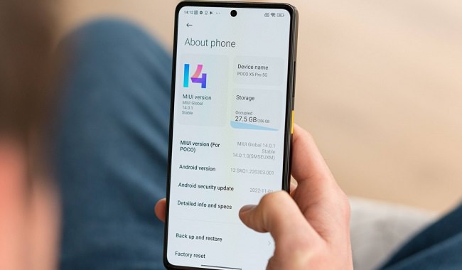 تنظیمات گوشی پوکو X5 Pro