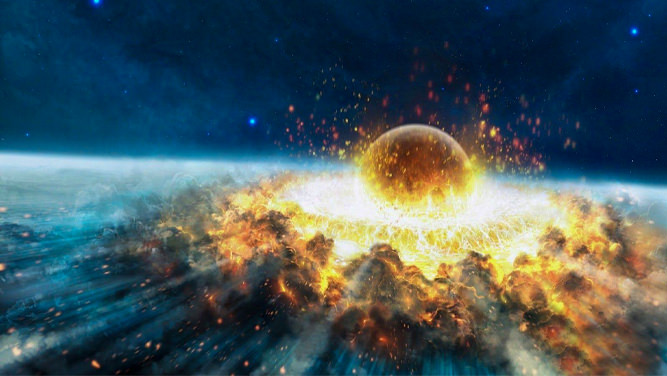 نظریه انفجار بزرگ یا Big Bang نقش می‌شود