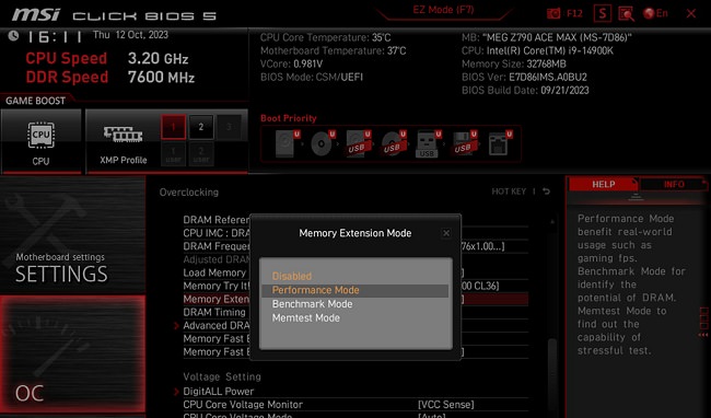 قابلیت Memory Extension Mode در مادربردهای سری 700 ام اس آی