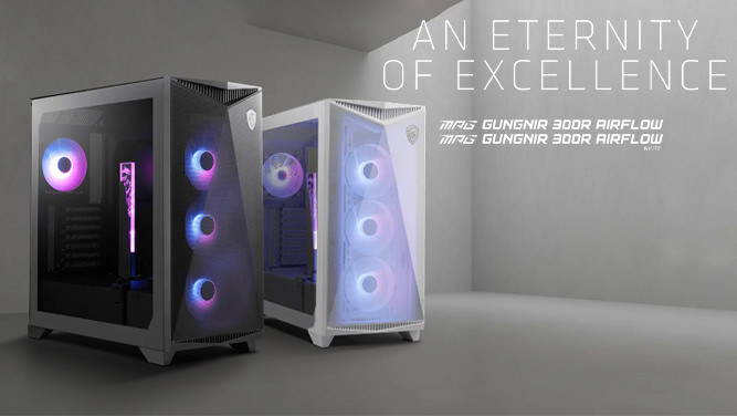کیس‌های گیمینگ سری MPG GUNGNIR 300R AIRFLOW از برند MSI