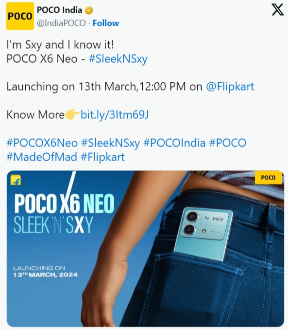 گوشی مقرون به صرفه Poco X6 Neo