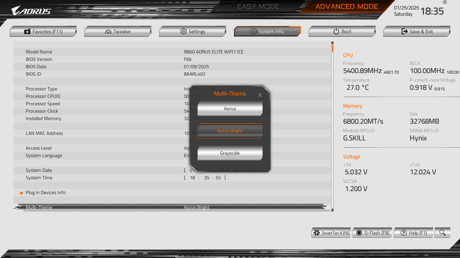 بررسی مادربرد گیگابایت B860 Aorus Elite WiFi7 ICE