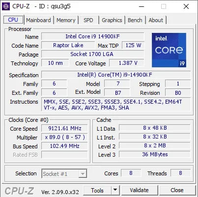اورکلاک پردازنده i9-14900KF