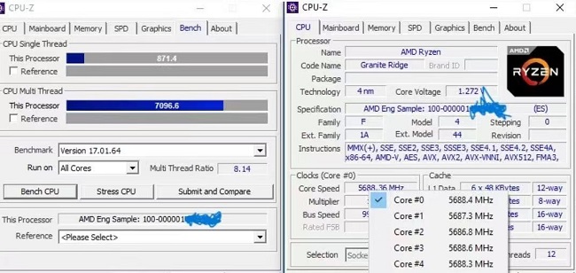 اورکلاک Ryzen 5 9600X