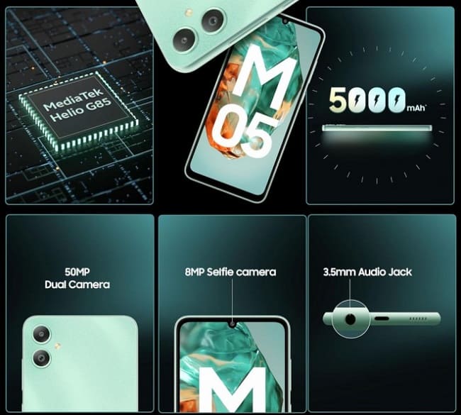 مشخصات گوشی Galaxy M05
