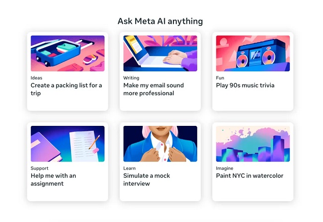 قابلیت های هوش مصنوعی Meta AI