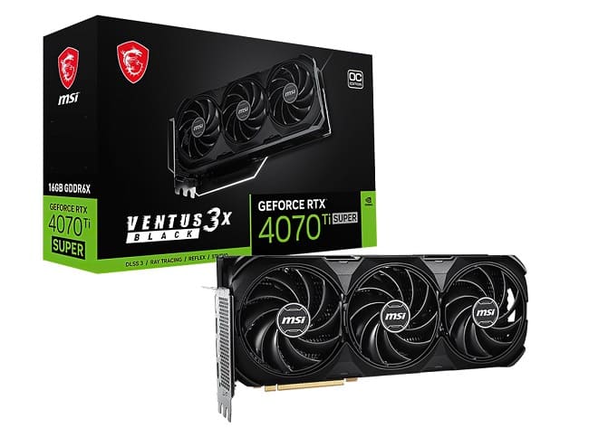 مشخصات کارت گرافیک RTX 4070 Ti SUPER Ventus 3X Black