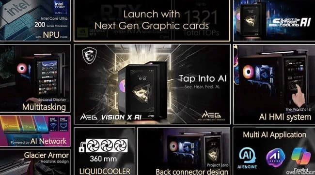 مشخصات کیس آماده MSI MEG Vision X AI