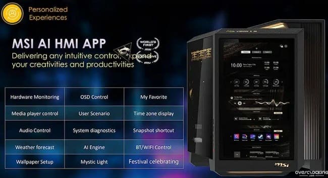 نمایشگر و هوش مصنوعی کیس MSI MEG Vision X AI