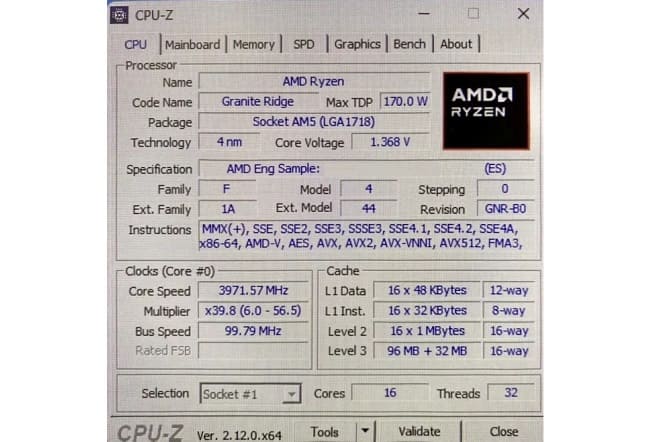 مشخصات کلیدی و فنی پردازنده Ryzen 9 9950X3D