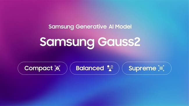 انواع رده های هوش مصنوعی Gauss2 سامسونگ