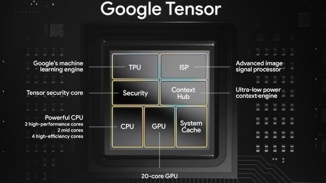 عملکرد tensor g5 گوگل