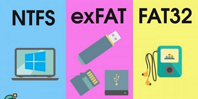 فرق فرمت‌های فایل NTFS و FAT32 و exFAT