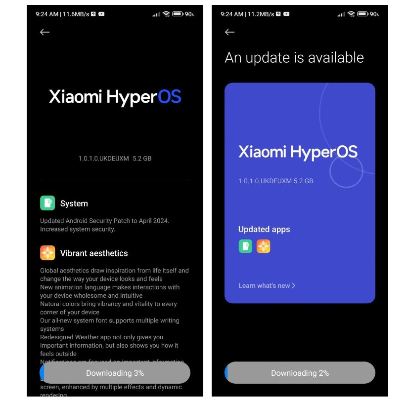 آپدیت HyperOS برای شیائومی 11T پرو