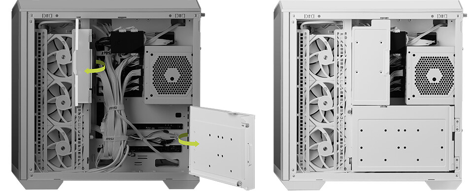 کیسی با نمای شیشه‌ای از برند MSI