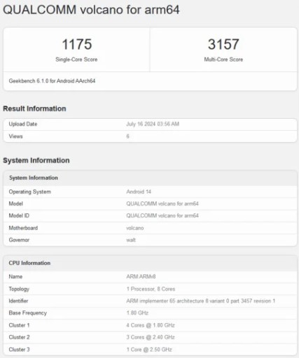 بنچمارک تراشه Snapdragon 7s Gen 2