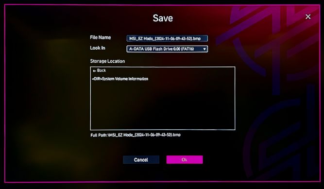اسکرین شات از Click BIOS X