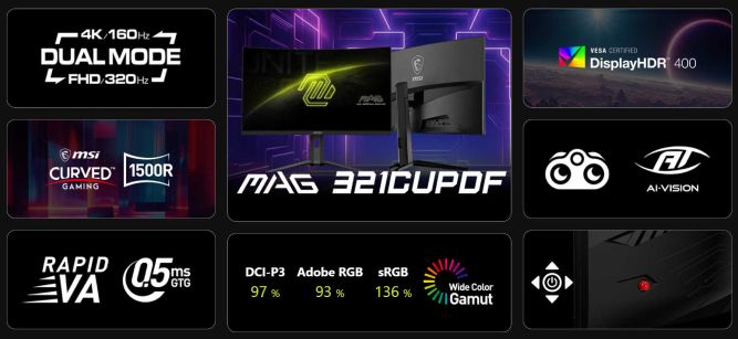 مشخصات مانیتور گیمینگ MSI