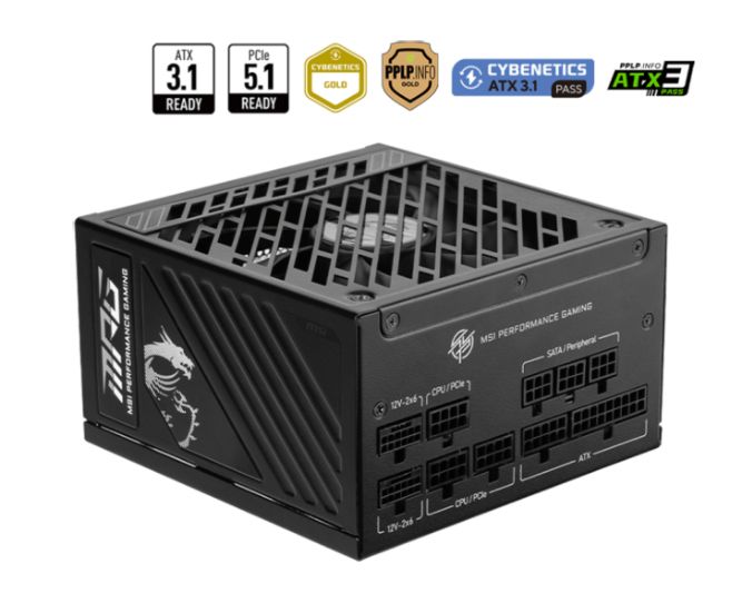 مشخصات پاور MPG A1250GS PCIE5