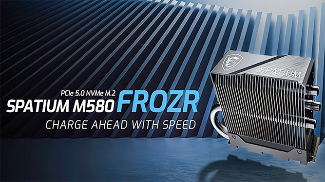 حافظه SSD بسیار سریع SPATIUM M580 FROZR از برند MSI