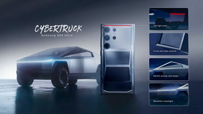 گلکسی اس 24 اولترا با الهام از Cybertruck