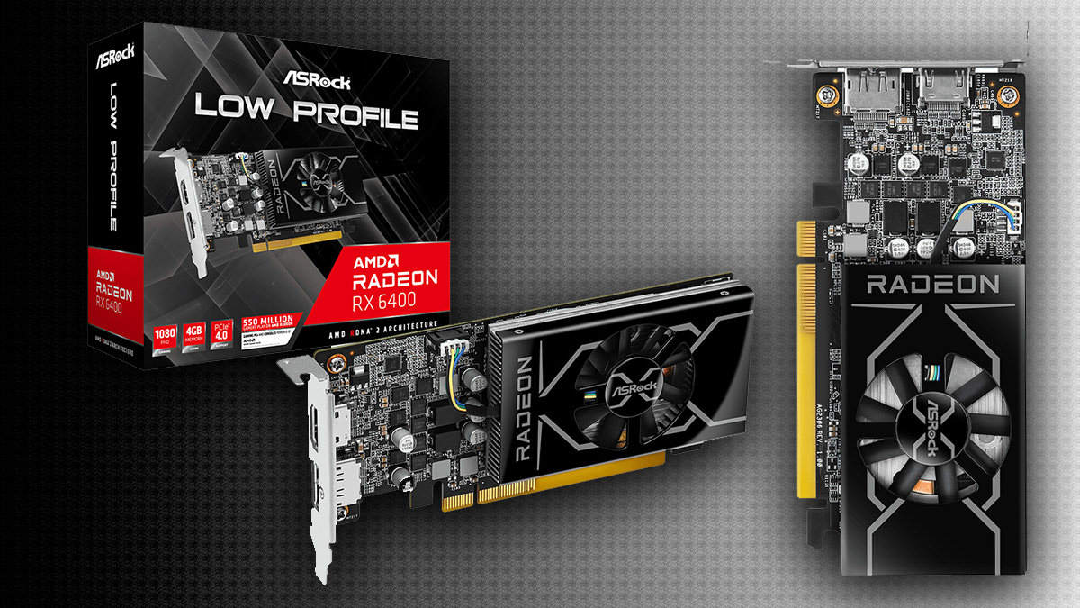 کارت گرافیک Radeon RX 6400 Low Profile ازراک برای کیس‌های کوچک