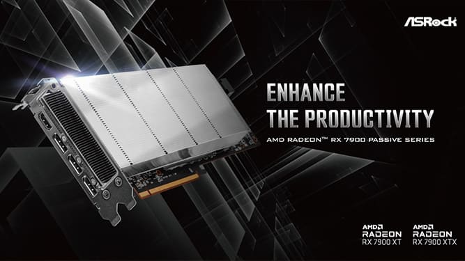 دو کارت گرافیک RX 7900 XT Passive و Radeon RX 7900 XTX Passive از برند ازراک با خنک‌کننده پسیو