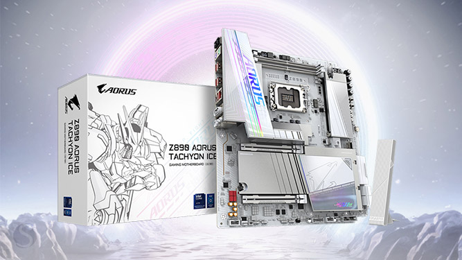 گیگابایت از مادربرد ​​Z890 AORUS Tachyon ICE برای اورکلاکرهای حرفه ای رونمایی کرد