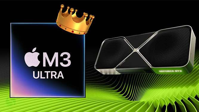 قدرت بی نظیر تراشه  M3 Ultra اپل، در حد و اندازه RTX 5070 Ti
