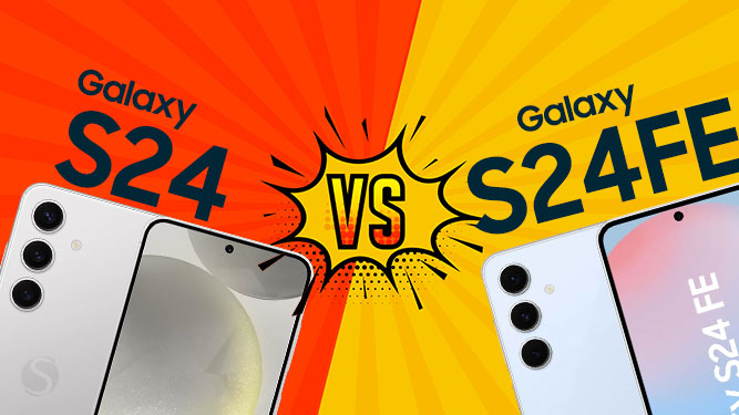 مقایسه گلکسی اس 24 با گلکسی اس 24 اف ای
