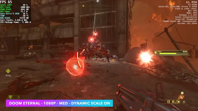 اجرای بازی Doom Eternal با میانگین فریم ریت 68fps