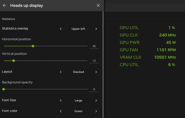 OSD جدید در برنامه Nvidia App