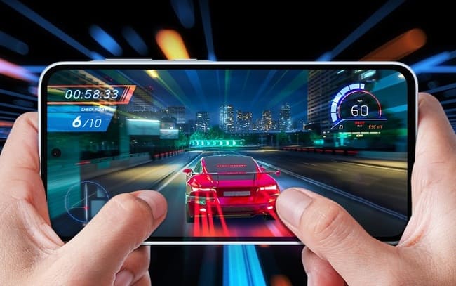 galaxy A35 در حال اجرای بازی