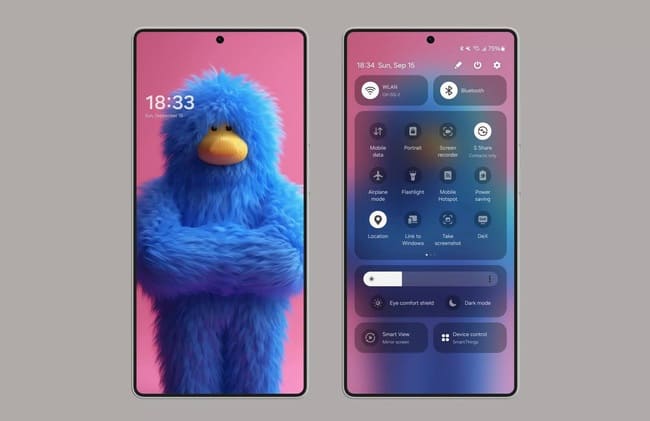 صفحه نمیاش گلکسی S25