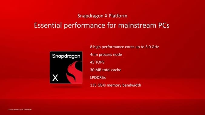 مشخصات پردازنده Snapdragon X 