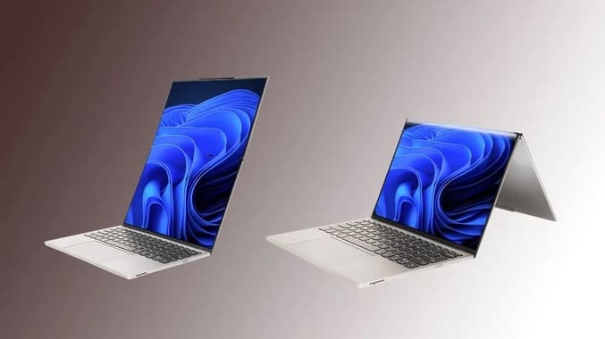 تصاویر لو رفته از لپتاپ با نمایشگر تاشو Lenovo
