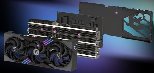 سیستم خنک کننده MSI RTX 50 Gaming Trio