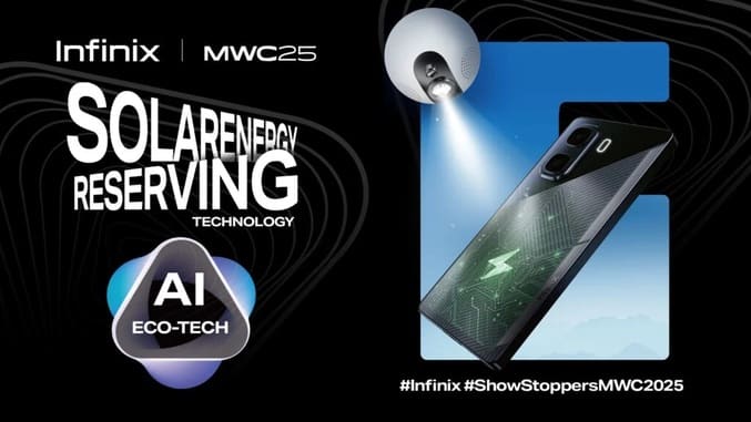 ذخیره انرژی خوردشیدی در گوشیهای جدید Infinix