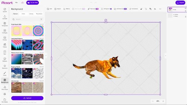 هوش مصنوعی picsart برای ادیت تصاویر
