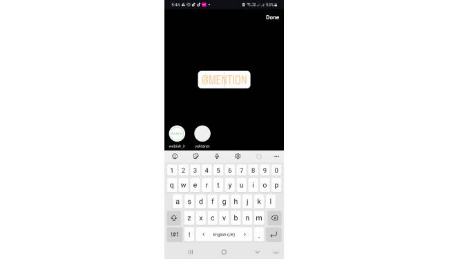 بالا بردن تایم استوری با منشن