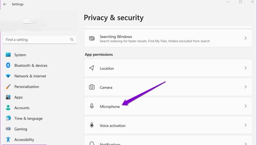 تنظیم میکروفون برای تبدیل گفتار به متن در ویندوز ۱۱