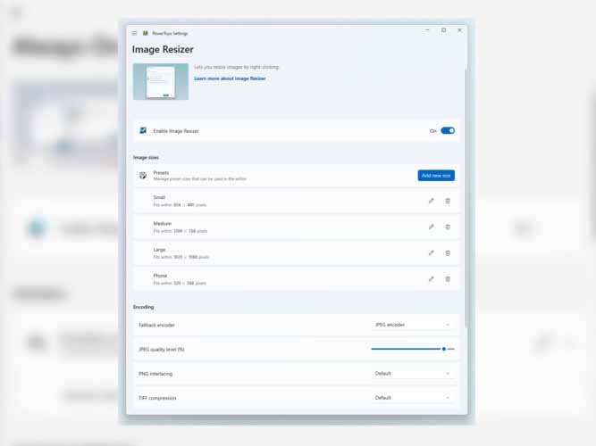 ابزار Image Resizer پاورتویز ویندوز